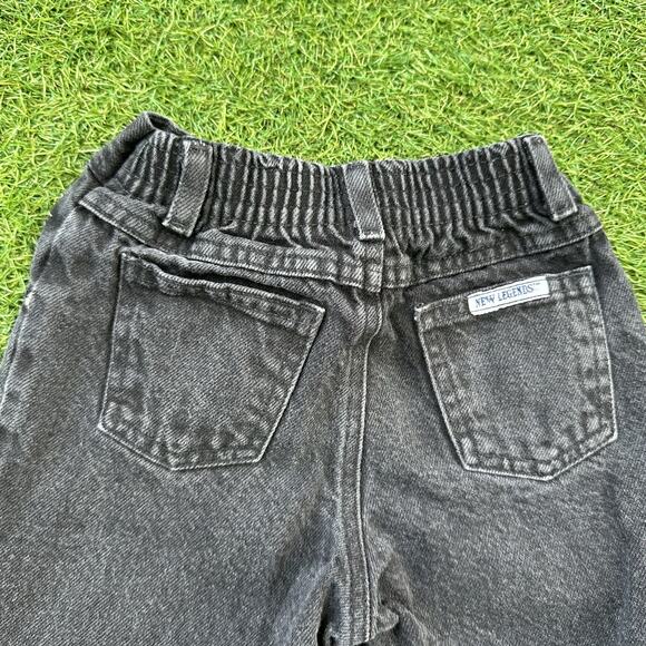 Vintage New Legends Toddler Kids Size 3 Black Denim Jeans 100% Cotton Faded - Picture 5 of 8